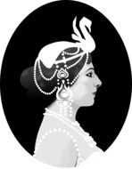 Victorian lady clipart