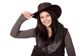 girl in a cowboy hat