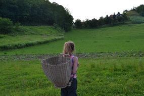 woman with basket