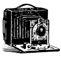 graphic image of a vintage camera