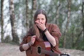 girl with guitar