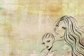 graphic image of the girls on the card