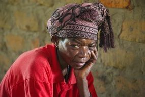 portrait of woman living in Congo