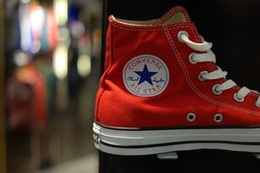 red sneaker converse