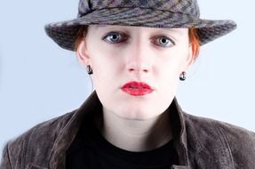 attractive adult woman in hat