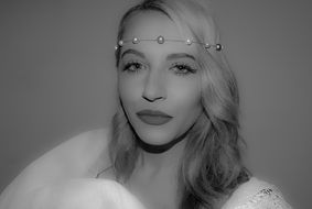 Black and white Portrait of Beautiful lady