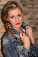 pretty young woman in denim jacket