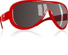 painted red sunglass