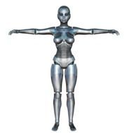girl robot drawing
