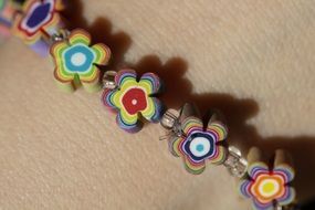 colorful floral bracelet