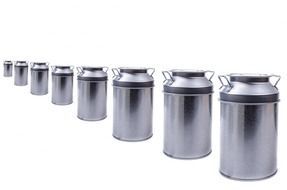 milk zinc cans container storage