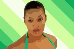 afroamerican woman drawing