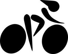 cycling sport black logo vector