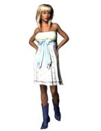 girl in a cocktail dress as a graphic image