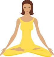 graphic image of a girl in a yoga pose