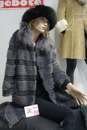 female mannequin in fashion winter clothing