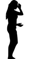 adult woman silhouette