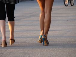 legs of the women