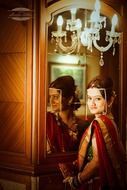 posing Indian bride