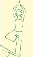 graphic image of a man in a yoga pose