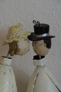 wedding couple, funny vintage figurines