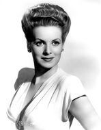 Black and white portrait of Maureen O'hara clipart