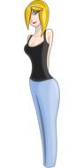fashionable young woman as a graphic image