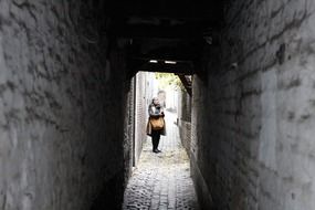 tunnel vision rock dark tunnel woman