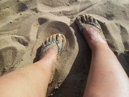 feet sand