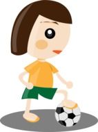 soccer girl as a graphic image