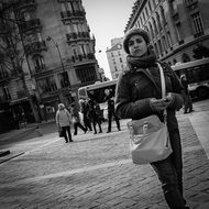 woman in sorbonne street paris