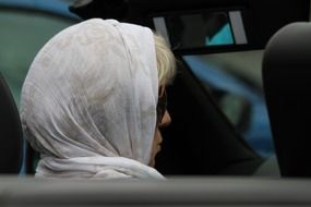 woman in headscarf