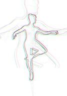 outline of dancing woman