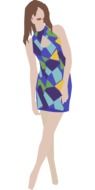 woman fashion model drawing