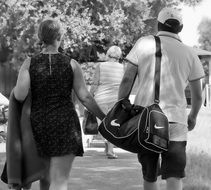 pair together monochrome photo