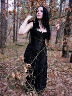 young girl in the Gothic style