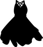 black dress as a drawing
