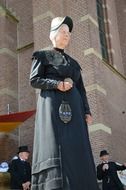 old woman in the traditional costume of holland