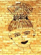 woman face graffiti drawing