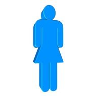 three-dimensional woman body silhouette