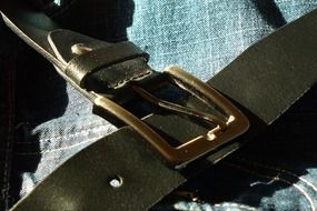 black belt strap on jeans