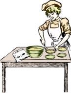 woman cook making pastries