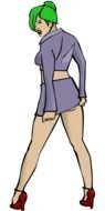 graphic image of a pin-up girl