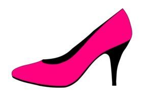 pink female shoe as a graphic image