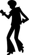 silhouette of a disco dancer