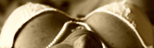 female attractive breasts close up