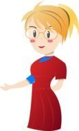 Blonde teacher clipart