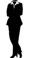 elegant business clothing, silhouette