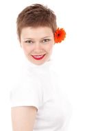 portrait of a girl with short hair