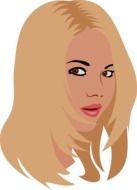 graphic portrait of a blonde